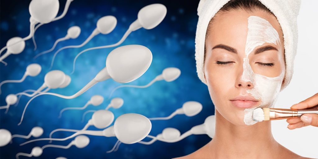 Gezichtsmaskers van sperma bestaan en schoonheidsexpert zeggen dat het veroudering kan vertragen