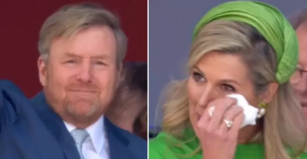 Máxima en Willem-Alexander barsten in tranen uit