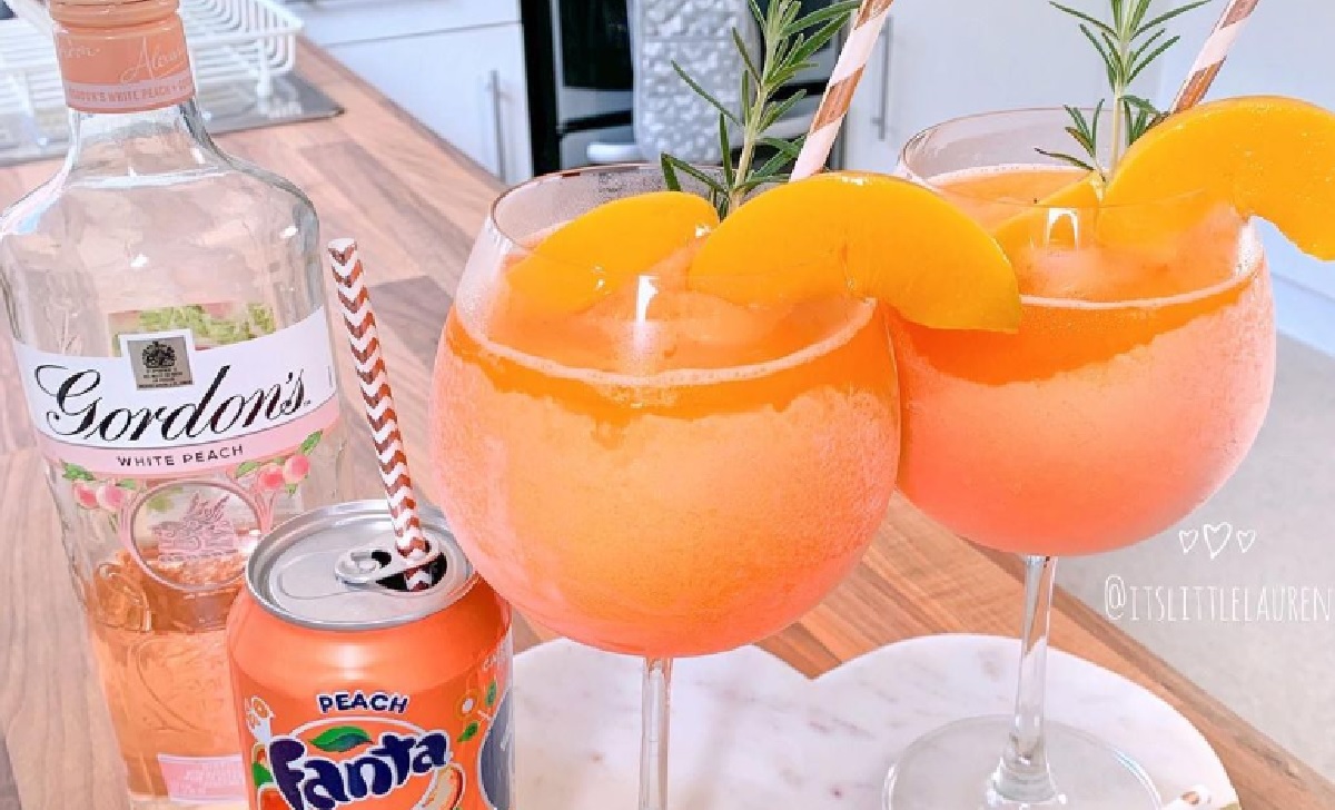 Deze bevroren slush perzik Gin en Rosé cocktail is het absolute zomerdrankje van 2023