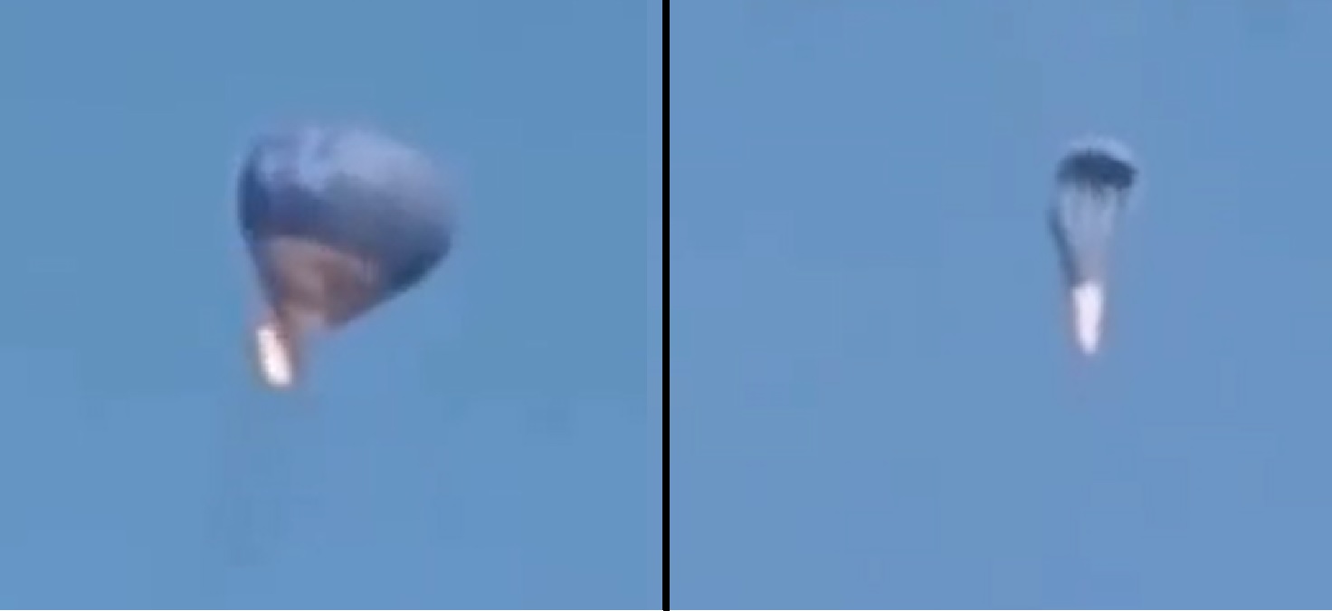 Luchtballon met gezin vliegt in de hens en stort neer: omstander filmt alles