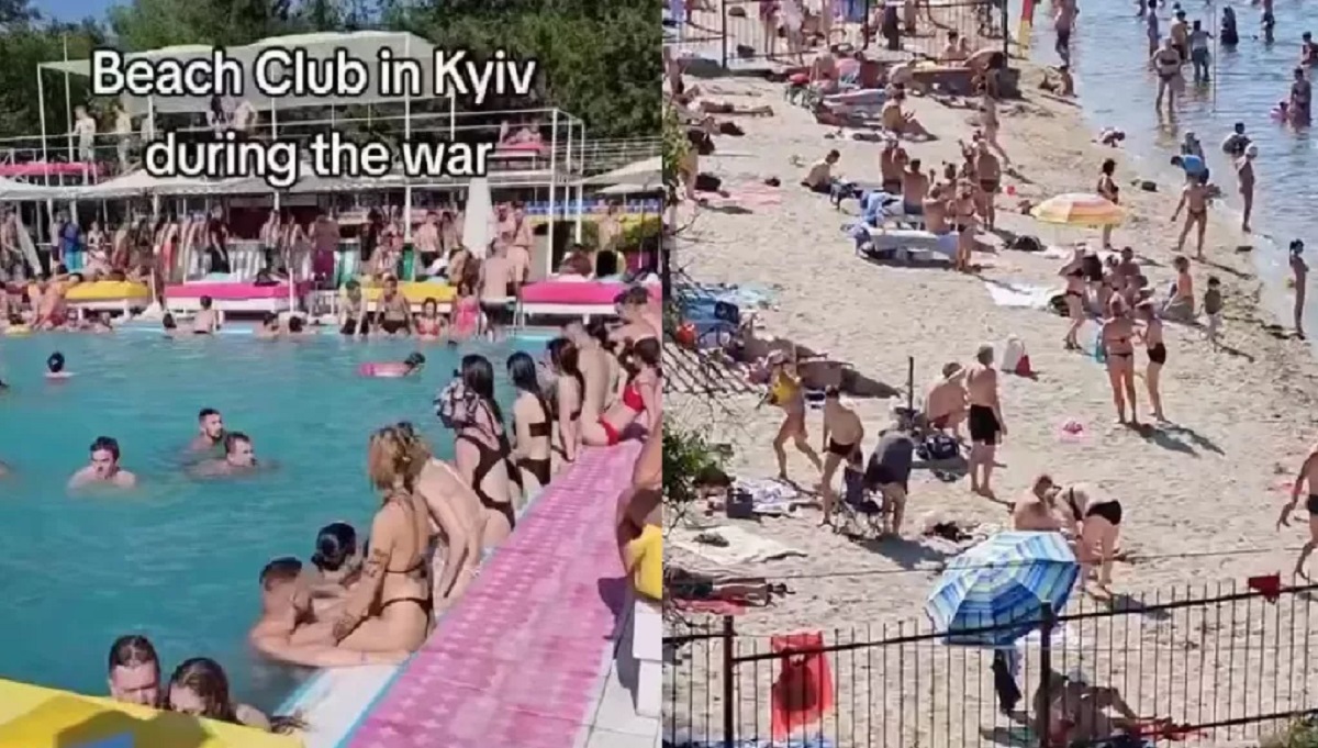 Woedende reacties onder video's van zonnende en vrolijke mensen in Kiev