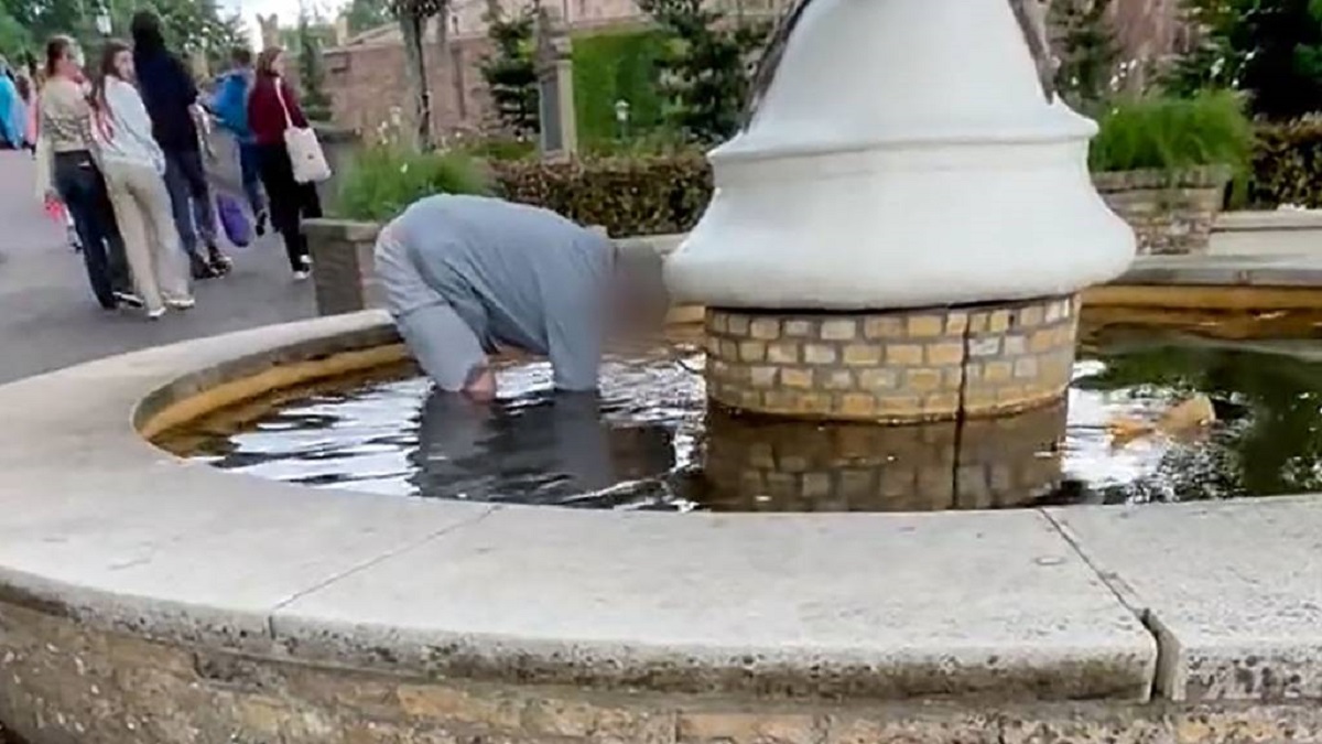 Efteling-bezoeker klimt in de Wensbron en haalt al het geld eruit, bezoekers filmen hem