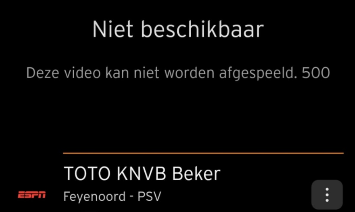 Ziggo storing Feyenoord - PSV
