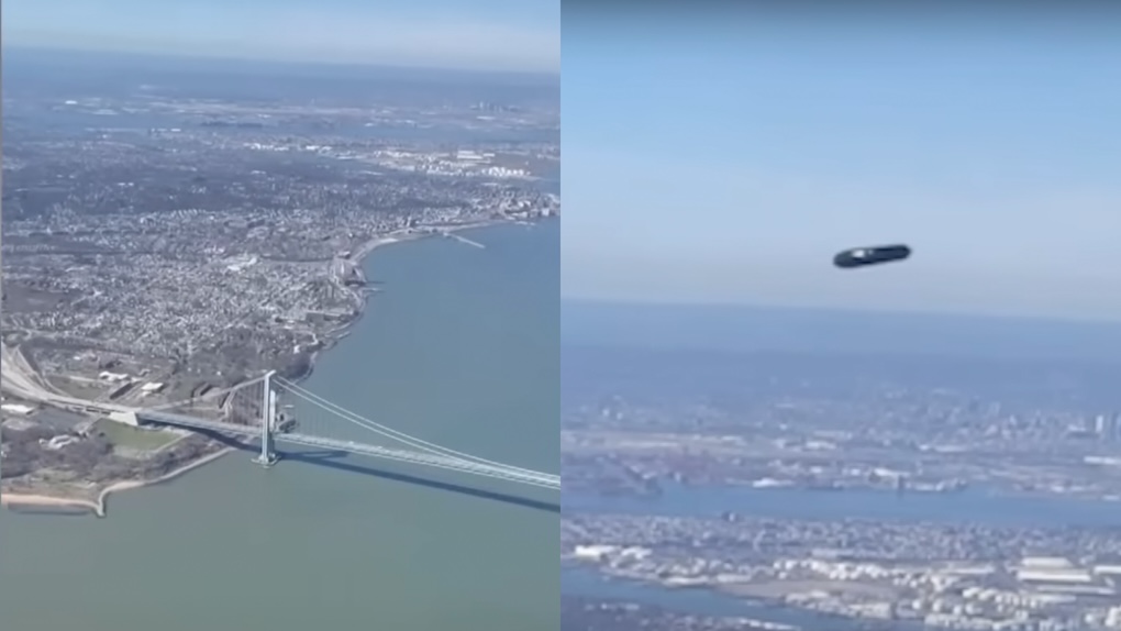 Vliegtuigpassagiers filmen voorbijrazende UFO